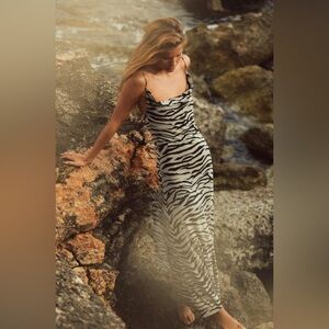 Zebra tulle dress printed dress